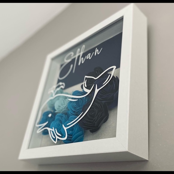 Baby Shark Roses Shadow Box - Picture 3 of 3